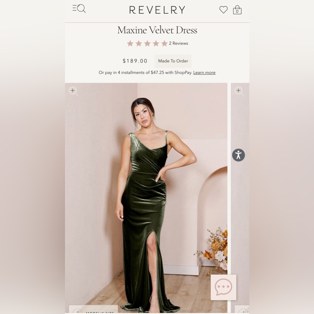 Olive Maxine Velvet Revelry Dress